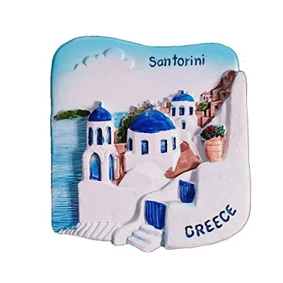 Afbeelding van Santorini Griekenland 3D Koelkast Magneet Toeristische Souvenir Gift Huis &amp; keuken Decoratie Magnetische Sticker Collectie