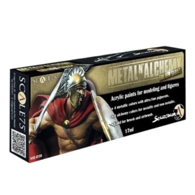 Afbeelding van Metal&#039;n Alchemy Golden metallic paint set 8 kleuren 17ml SSE 010
