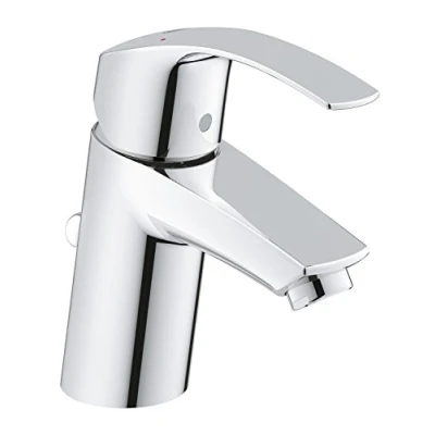 Afbeelding van Grohe Eurosmart 23456002 Badkranen met één hand bedienbare wastafelbatterij, DN 15 S size eengatmontage chroom