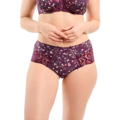 Afbeelding van Sans Complexe Amelie Print Damesondergoed, Imprime Floral Rouge/Violet, 38 44