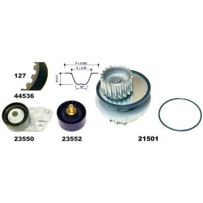 Afbeelding van MAPCO 41536 Waterpomp + Distributieriem Set 25,4mm
