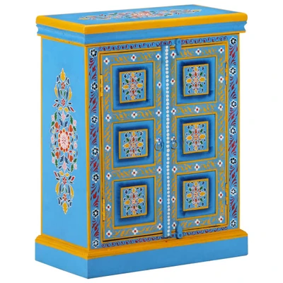 Afbeelding van vidaXL Wandkast handgeschilderd massief mangohout turquoise