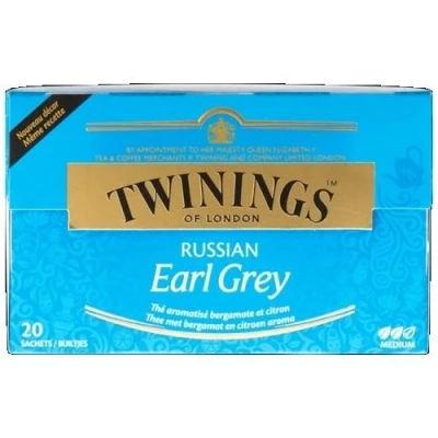 Afbeelding van 3 x Twinings Russische Earl Grey Black Tea (3 20 stuks)
