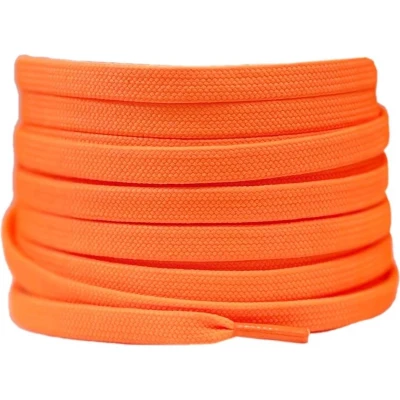 Afbeelding van Platte schoenveters 8mm polyester NeonOranje 150cm