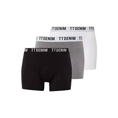 Afbeelding van TOM TAILOR Denim Mannen Boxershorts in verpakking van 3 stuks 1004002, 10350 Heather Grey Melange, S