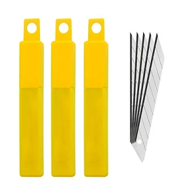 Afbeelding van Gebildet 30pcs 9mm 30 Afbreekmessen Roestvrij Staal/Vervangende Messen/Foliemes/Professioneel Tapijtmes/Grafisch Mes/Ideaal Voor Folies,Behang,Handwerk,Dozen