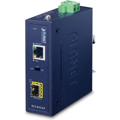 Afbeelding van PLANET IGT 815AT netwerk media converter 1000 Mbit/s Multimode, Single mode Blauw