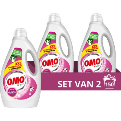 Afbeelding van 2x OMO Vloeibaar Wasmiddel Kleur 75 Wasbeurten 3750 ml