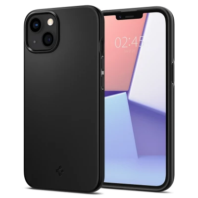 Afbeelding van Apple iPhone 13 Hoesje Kunststof Spigen Hardcase/Backcover Zwart Telefoonhoesje