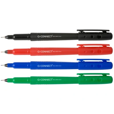 Afbeelding van Q Connect fineliner, 0,4 mm, zwart