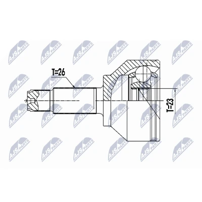 Afbeelding van Homokineet reparatie set, aandrijfas NTY NPZ BM 023