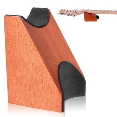 Afbeelding van gitaarhalssteun, steunkussen, neksteun van hout, gitaarreparatie, gereedschap, verzorging, snaarwissel, reparatie, reinigingsgereedschap