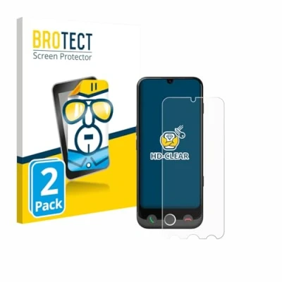 Afbeelding van BROTECT (2 Stuks) Schermbeschermer voor Doro Aurora A30 Screen Protector Transparant
