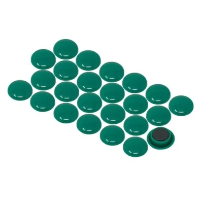 Afbeelding van Kleine groene planningsmagneten voor koelkast, whiteboard, notitiebord, archiefkast 24 stuks