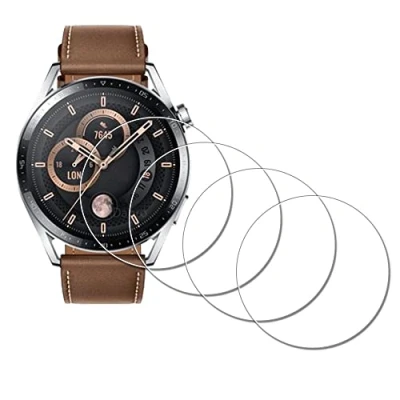 Afbeelding van iDaPro Screenprotector voor HUAWEI GT 3 GT3 46 mm Horloge [4 stuks] Gehard glas Anti Bubble Free Eenvoudige Installatie
