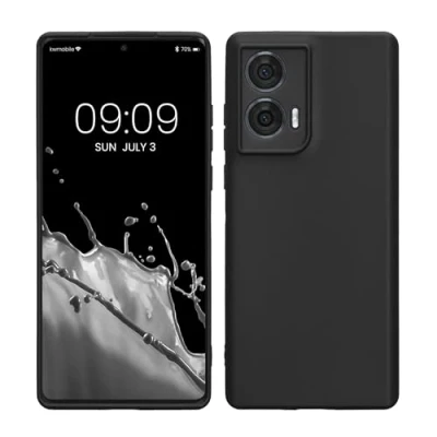 Afbeelding van kwmobile telefoonhoesje geschikt voor Motorola Edge 50 Fusion Hoesje smartphone Precisie camera uitsnede In mat zwart