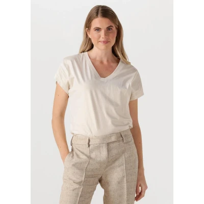 Afbeelding van Beaumont dames Khloe top met lurex in de kleur Gebroken wit, maat: XS