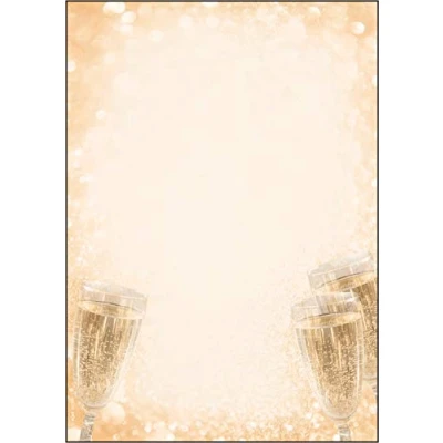 Afbeelding van SIGEL DP299 motiefpapier briefpapier champagne, 90 g, DIN A4, 100 vellen andere motieven