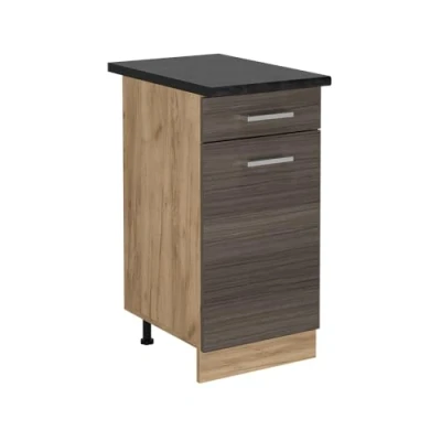 Afbeelding van Vicco Keukenonderkast R Line, Edel grijs/Krachtige eik goud, 40 cm , WB Antraciet