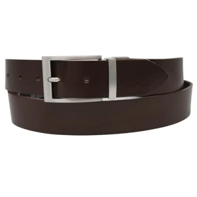Afbeelding van AnnaMatoni riem voor heren, volledig leren van premium rundleer, 35 mm breed, in te korten, riem, jeans zakelijk, made Germany, echt leer, Bruin 690, TW95 110cm totale lengte
