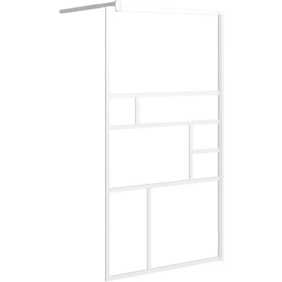 Afbeelding van vidaXL Inloopdouchewand 100x195 cm ESG glas wit