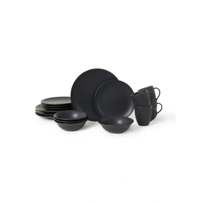 Afbeelding van Serviesset VT Wonen Raw Matt Black (16 delig)