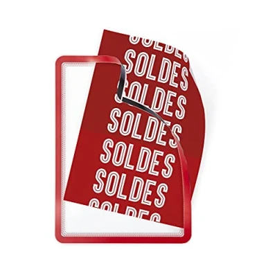 Afbeelding van Tarifold tas met magnetische strips, ft A4, rood, pak van 2 stuks