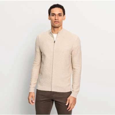 Afbeelding van OLYMP Casual Modern Fit Vest lichtbeige, Effen