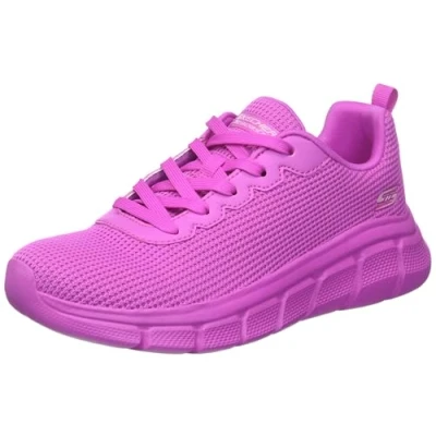 Afbeelding van Skechers Dames BOBS B Flex Visionary Essence, Hot Pink Knit/Trim, 7 UK, Gebreide Trim, 40 EU