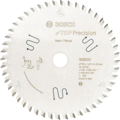 Afbeelding van Bosch Accessoires Cirkelzaagblad Top Precision Best for Multi Material 165 x 20 1,8 mm, 56 1st 2608642387