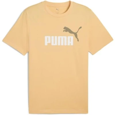 Afbeelding van Puma ESS LOGO Tshirt print, Heren, Maat: Small, Almost apricot