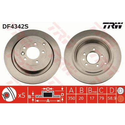 Afbeelding van Trw Remschijf DF4342S