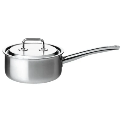 Afbeelding van Spring 0415510620 Brigade Premium steelpan met deksel, roestvrij staal, zilver, 12,2 x 25,4 43,4 cm