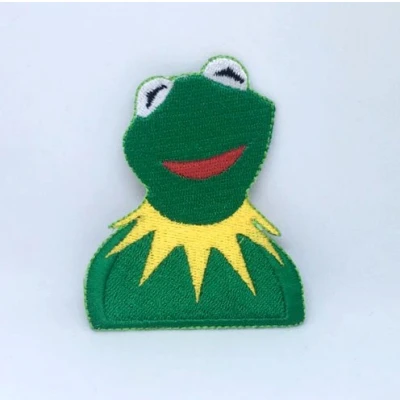 Afbeelding van Kermit De Kikker Muppets Toon Karakter IJzer op Naai Geborduurde Patch