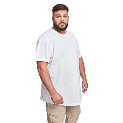 Afbeelding van Urban Classics Heren Shaped Long Tee T shirt, wit, S