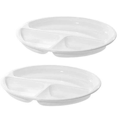Afbeelding van Westmark magnetronborden met 3 indelingen, 2 stuks, diameter: 25 cm, kunststof, wit, 224022E3