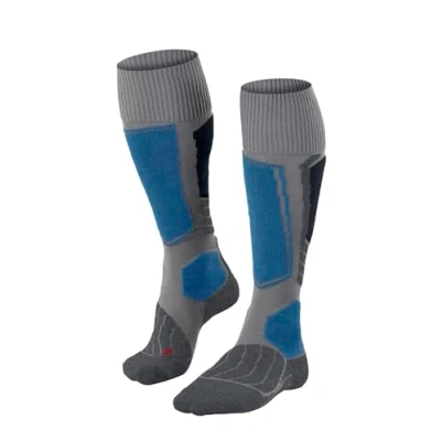 Afbeelding van FALKE SK1 anti blaren, zweet merinowol zijde wintersportsokken heren grijs Maat 39 41