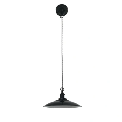 Afbeelding van Faro Lighting Lang 1 Light Dome Plafond Hanger Wit, Zwart, E27