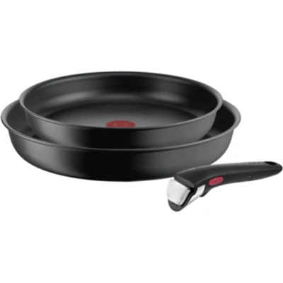 Afbeelding van TEFAL Ingenio L7649253 Ultimate pannenset 24 28 cm, anti aanbaklaag, afneembare handgreep, gelijkmatige warmteverdeling, zwart