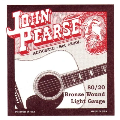 Afbeelding van John Pearse Strings® 200L Voor Akoestische Gitaar 80/20 Bronze Wound Lichtmeter 12 53