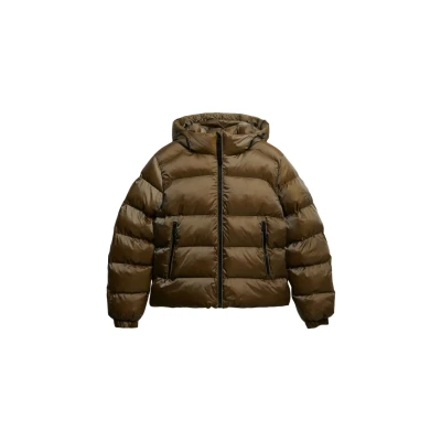 Afbeelding van Superdry Luxe Sports Puffer Jas met Capuchon Dames Gewatteerde jassen