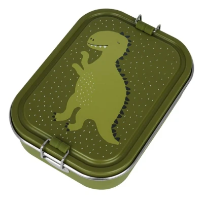 Afbeelding van Trixie rvs broodtrommel mr. dino 1200 ml