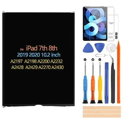 Afbeelding van ARSSLY Lcd scherm voor iPad 10.2 2019 2020 display 7e 8e A2197 A2200 A2198 A2232 A2428 A2429 A2270 A2430 vervangend scherm, reparatieonderdelen met gehard glas (geen touch digitizer)