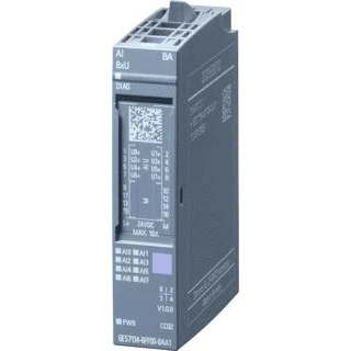 Afbeelding van Siemens simatic et 200sp analoge input module ai 8xu basic past op bu type a0 a1 kleurcode cc02 diagnose 16bit 6es7134 6ff00 0aa1