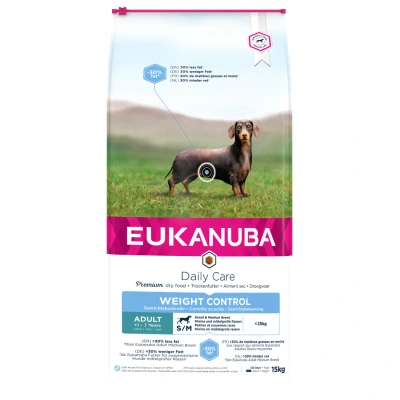 Afbeelding van Eukanuba Daily Care Small/Medium Weight Control Kip Hondenvoer 15 kg