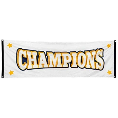 Afbeelding van Boland Polyester banner &#039;Champions&#039; Sport Kampioen Wedstrijd Winnaar Sportprijs