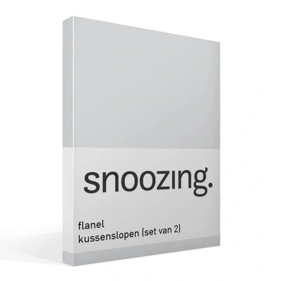 Afbeelding van Snoozing Flanel Kussenslopen Set van 2 50x70 cm Grijs