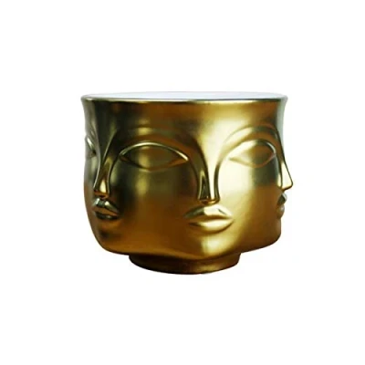 Afbeelding van EgBert moderne keramische bloempot vaas Dora Maar Musa Jonathan Adler decoratie hoofd figuur ontwerp goud