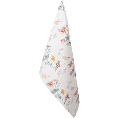 Afbeelding van Clayre &amp; Eef Theedoek 47x70 cm Beige Katoen Vogels Keukenhanddoek