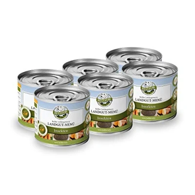 Afbeelding van Bellfor Beste Graanvrij Hondenvoer Landgut Menü Hypoallergenen Natvoer met Insecteneiwit van de Zwarte Soldatenvlieg Ideaal voor Honden Nierproblemen 6 x 200 g